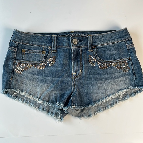AMERICAN EAGLE Embellished Jean Shorts - Picture 10 of 10